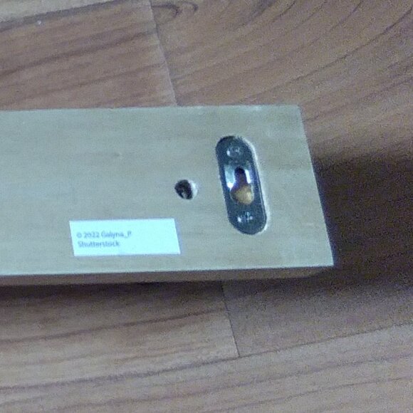 Solid Wood Wall Mounted Hook Rack With Bold Black Graphic Design - Picture 9 of 12